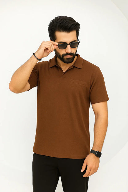 "Classic Brown Cotton T-Shirt – Earthy Tone, Everyday Comfort"