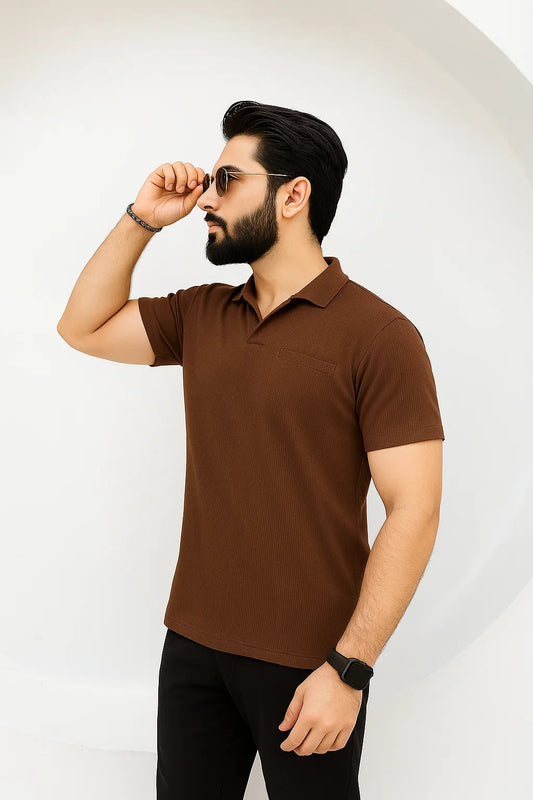 "Classic Brown Cotton T-Shirt – Earthy Tone, Everyday Comfort"