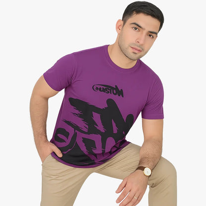"Deep Purple Classic T-Shirt – Bold Simplicity with a Royal Vibe"